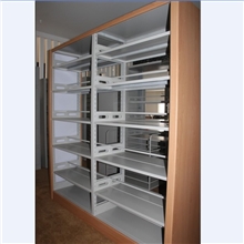 批发图书馆书架双面书架双柱双面书架木护板双柱双面书架