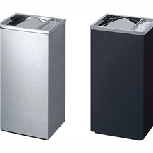 批发不锈钢翻盖垃圾桶订做酒店方形垃圾桶丝印LOGO室内垃圾桶