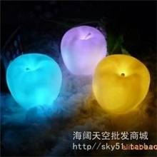 七彩小夜灯灯批发七彩苹果灯七彩苹果变色苹果灯发光玩具热卖