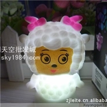 美羊羊七彩灯七彩美羊羊灯七彩灯七彩小夜灯批发地摊货源