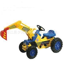 美尔奇四轮儿童车挖掘车玩具车手动脚踏工程车挖土机2515