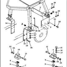 山推SD16推土机驾驶室防翻滚架总成和安装螺栓