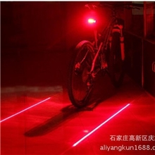 自行车激光尾灯山地车安全警示灯装备自行车灯红蓝光