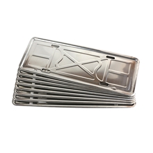 车牌托盘车管所专用车牌架车牌托新交规四孔不锈钢车牌托盘