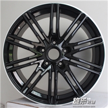 20寸黑色多条幅保时捷卡宴途锐奥迪Q7改装轮毂5*130钢圈胎铃PNX