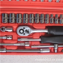 铬钒钢46件套筒扳手套筒套装/汽车工具套装/汽车维修工具套装