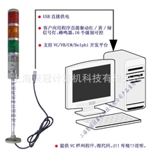 可编程USB接口信号灯[JDUPAL-1报警灯]带蜂鸣器有SDK支持VC等