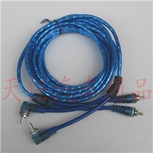 双莲花音频线功放音频连接线/音响线/低音炮线/4.5米