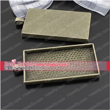 (25251)复古DIY饰品配件贴48*24MM合金长方形底托复古配件