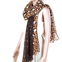 韩国特色围巾双色图案围巾披肩两用超长秋冬棉麻防晒纱巾女丝巾