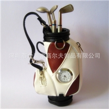 高尔夫球包笔筒带表笔筒会议礼品高尔特色夫工艺品运动风格