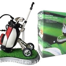 供应商务礼品高尔夫礼品笔筒套装2012新品