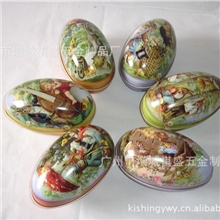 厂家出口复活节/婚庆系列马口铁鸡蛋/彩蛋蛋形/异形铁盒糖果罐