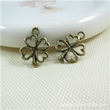A0200复古四叶草钥匙挂件手工diy饰品材料zakka风合金饰品配件