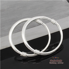 25克重圆肚宝宝手镯S990银手镯批发纯银手镯经典童镯足银手镯