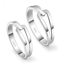 淘宝热销对戒锁住你我情侣戒指S925银饰批发情侣对戒纯银戒指