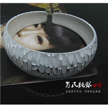 S990银手镯批发纯银手镯批发宽面手镯足银手镯波纹银镯手环