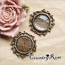 C39手工DIY饰品配件复古底托配件宝石底托韩国饰品新款15MM