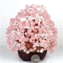 名旺水晶批发创意礼品天然粉水晶招财树发财树平安树摇钱树摆件