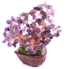 厂家直销批发小礼物天然水晶招财树发财树工艺品家居礼品办公摆件