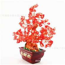 厂家批发创意小礼物商务礼品天然水晶招财树工艺品家居饰品摆件