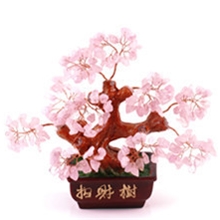 厂家直销批发供应镇宅天然水晶招财发财树树脂工艺品家居礼品摆件