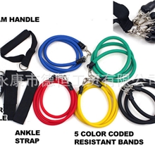 五根拉力绳，乳胶拉力绳，RESISTANCEBADNS