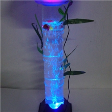 供应家居装饰品七彩水柱氧吧灯GM-893家用落地七彩加湿器