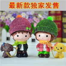 【伙拼】淘宝爆款可爱车内装饰品汽车饰品遛狗娃娃精品摆件