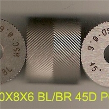 批发ACCU-TRAK20X8X6P0.6BL/BR45度斜纹花轮加工不锈钢压花轮