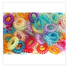 电话绳发圈100个装发饰日韩时尚销热好质量发圈糖果色