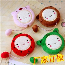 订做韩版超Q卡通动物毛绒卷尺软尺皮尺裁缝皮尺量体皮尺厂家