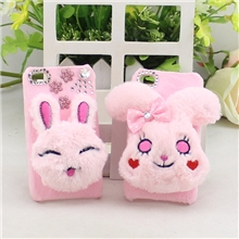 毛绒苹果4/4s手机保护壳iPhone4S保护手机套可爱小兔子冬季外壳