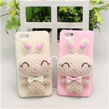 苹果5手机壳毛绒卡通公仔手机壳iPhone5DIY毛绒手机壳批发工厂