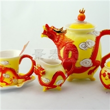 兰花瓷法蓝瓷法兰瓷珐蓝瓷杯21头龙咖啡具蓝花瓷咖啡具