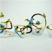 景泰瓷法蓝瓷骨质瓷潮州法兰瓷珐蓝瓷杯珐兰瓷花瓶创意珐琅瓷