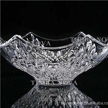 批发供应玻璃果盘红色孔雀凤凰果盘果盆果斗