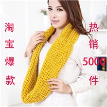 2013围巾新款韩版秋冬男女加厚围脖纯色套头围巾可绕两圈