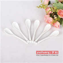 zakka风骨瓷勺子纯白咖啡勺星巴克百搭勺子骨质瓷