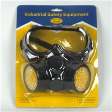 专业批发防护口罩50个/箱带眼睛防毒面具防毒口罩