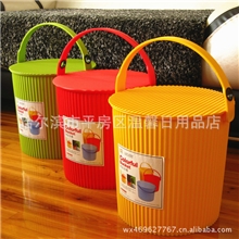 哈尔滨透笼街全新PP料小号塑料钓鱼桶批发促销礼品可印刷