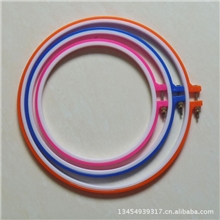 19CM小号绣绷彩色绣圈可调节卡槽绣绷颜色随机十字绣工具批发