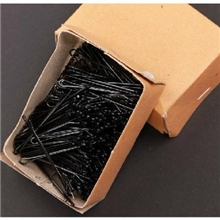 化妆用品-彩妆盘发发夹-中号黑色平头发夹黑色圆头盒装发夹5.6cm