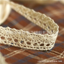 面辅料城zakka手工纯棉花边-本色孔雀单边棉花边-手工DIY宽1.8cm
