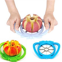 自产自销大号苹果切果器批发塑料苹果切不锈钢苹果切水果刀