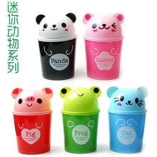 开学促销价时尚迷你动物翻盖杂物桶/收纳桶/桌面垃圾桶/小垃圾