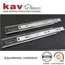 锌色14寸三节液压阻尼钢珠滑轨