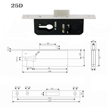 兴科迪建筑门窗五金平开门锁25D30D单方舌锁体(工程专供品质)