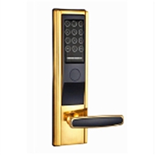 酒店密码锁/宾馆锁/智能锁/电子感应锁/磁卡锁/刷卡门锁金色
