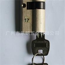 供应60mm单开铜锁芯（圆柱形拧手+3把普通钥匙）优质不锈钢锁体